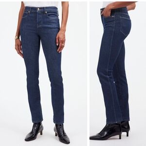 NEW Madewell Mid Rise Stovepipe Lawlor dark wash denim Jeans